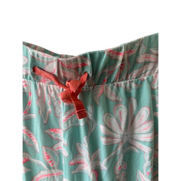 Vineyard Vines Cay Floral Island Paradise Blue & Pink Lounge Pajama Shorts Sz XL - Picture 2 of 7